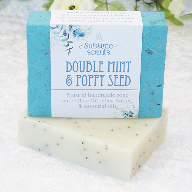 mint & poppy seed soap