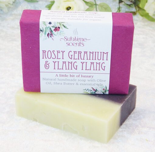 rose geranium ylang soap