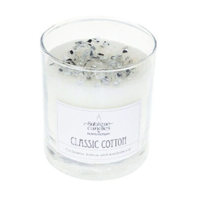 Cotton glass candle