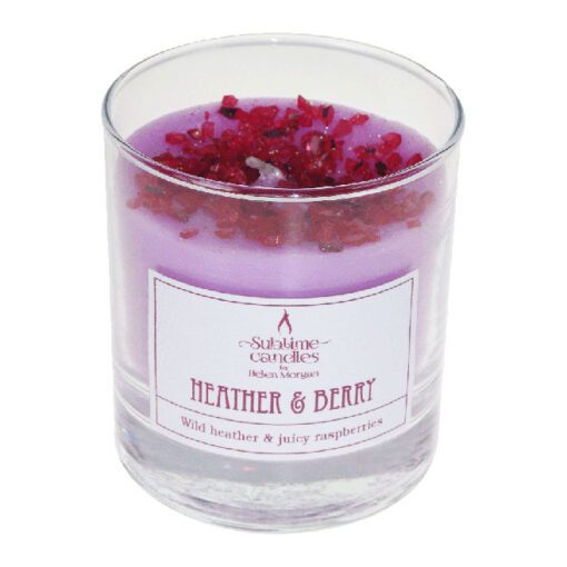 heather & berry glass candle