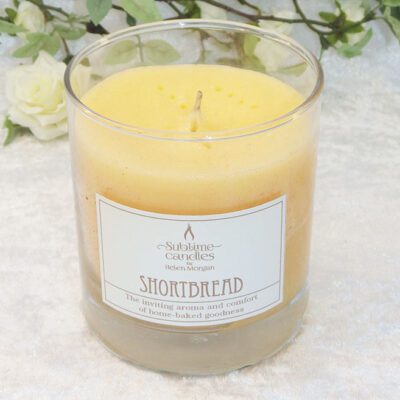 shortbread glass candle