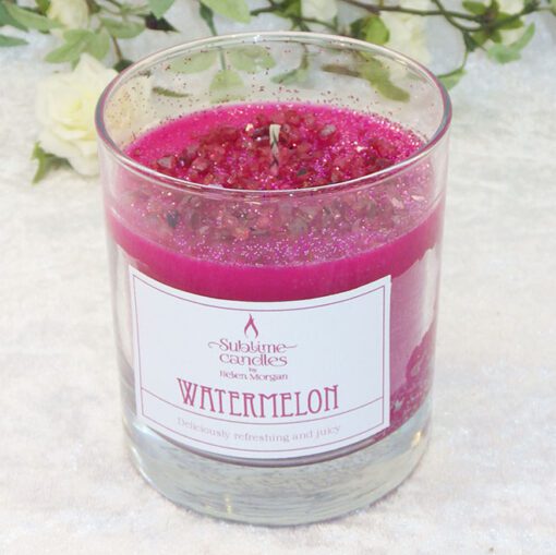 watermelon glass candle
