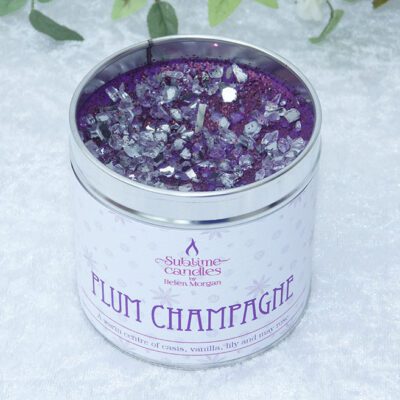 plum champagne candle