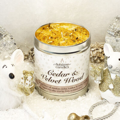 Cedar & Velvet Wood scented candle
