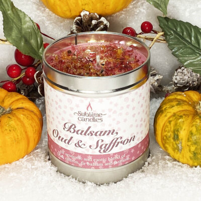 Balsam, Oud & Saffron scented candle