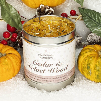Cedar & Velvet Wood scented candle